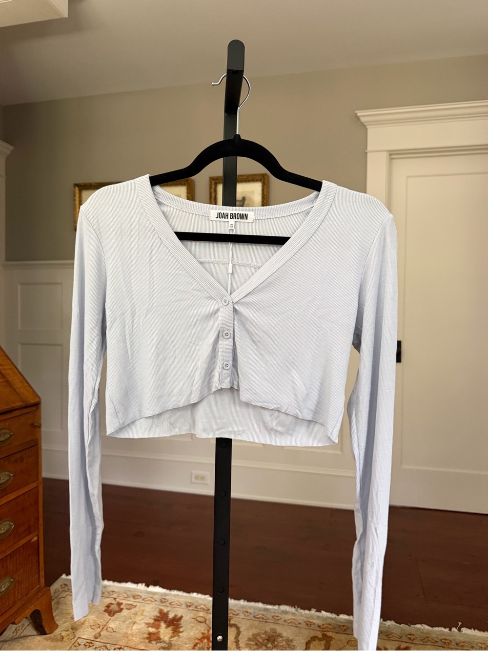 NWT Joah Brown Ultra Cropped Button Down